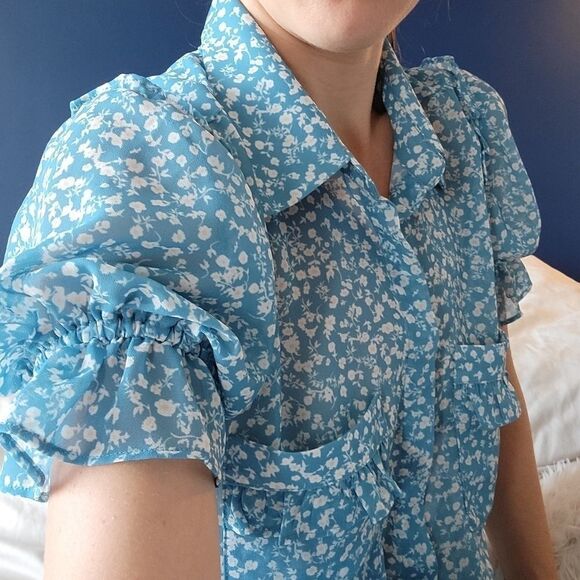 Atelier Short Sleeve Floral Blouse - Picture 1 of 7